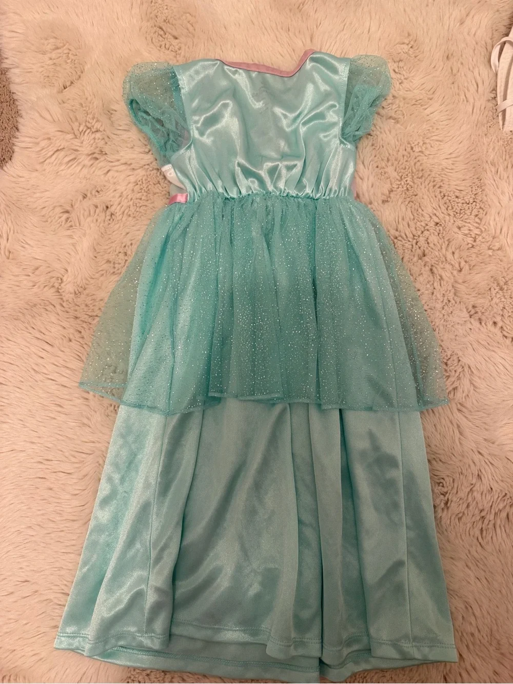 Ariel Little Mermaid Glitter Tulle Nightgown Dress Up- Aqua & Pink 3T - Picture 2 of 3